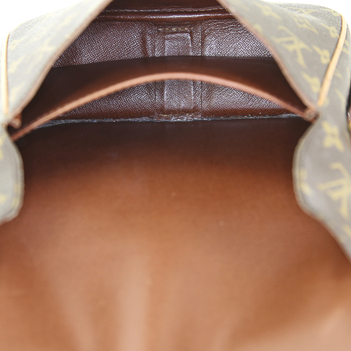 Louis Vuitton Cartouchiére shoulder bag in brown monogram canvas and natural leather - Detail D2