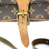Borsa a tracolla Louis Vuitton Cartouchiére in tela monogram marrone e pelle naturale - Detail D4 thumbnail