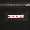 Sac cabas Marni en cuir noir et daim bleu-marine - Detail D4 thumbnail