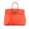 Hermes Birkin 35 cm handbag in orange Sanguine togo leather - 360 thumbnail