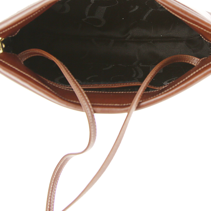 Borsa a tracolla Salvatore Ferragamo Vara in pelle marrone cioccolato - Detail D2