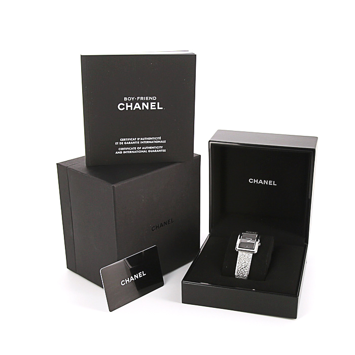 Orologio Chanel Boyfriend Tweed in acciaio - Detail D2