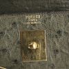 Hermes Kelly 35 cm handbag in green ostrich leather - Detail D4 thumbnail