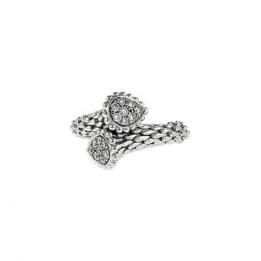 Sortija Boucheron Serpent Bohème modelo pequeño en oro blanco y diamantes