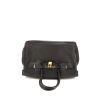 Hermes Birkin 35 cm handbag in black leather taurillon clémence - 360 Front thumbnail