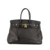 Hermes Birkin 35 cm handbag in black leather taurillon clémence - 360 thumbnail