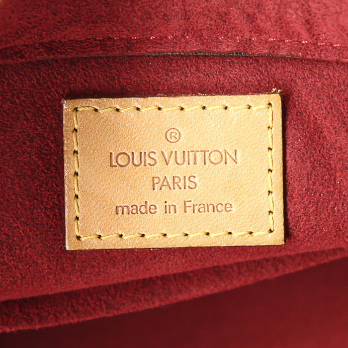 Sac à main Louis Vuitton Multipli Cité en toile monogram marron et cuir naturel - Detail D3