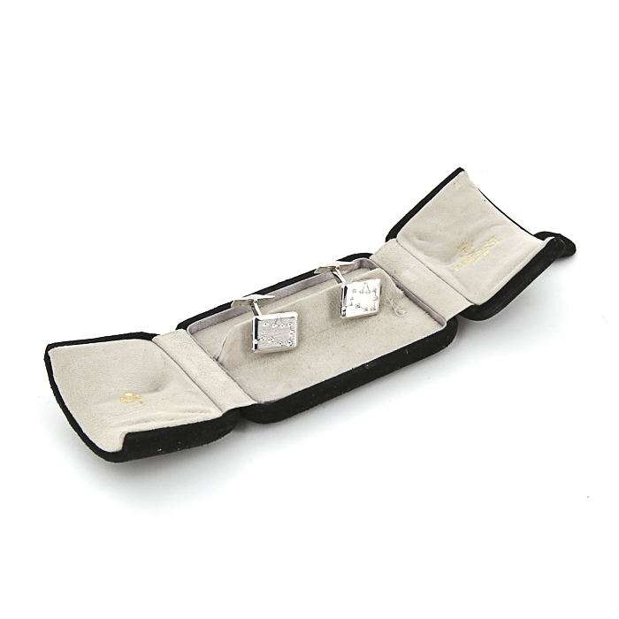 Paire de boutons de manchette Repossi en or blanc et diamants - Detail D2