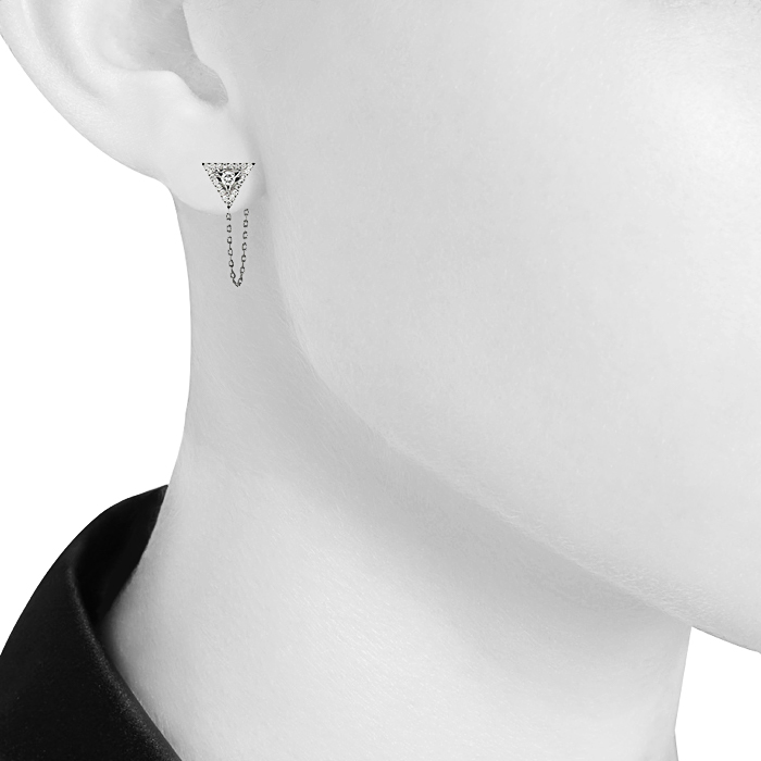 Messika earrings in 14k white gold and diamonds