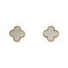 Van Cleef & Arpels Alhambra 1980's earrings for non pierced ears in yellow gold and mother of pearl - 00pp thumbnail