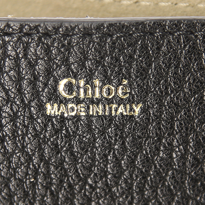 Sac bandoulière Chloé Drew en cuir noir - Detail D3