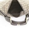 Borsa Gucci Jockey in tela monogram beige e pelle marrone - Detail D2 thumbnail