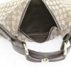 Gucci Jockey handbag in beige monogram canvas and brown leather - Detail D2 thumbnail