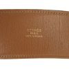 Hermès Médor belt in gold ostrich leather - Detail D1 thumbnail