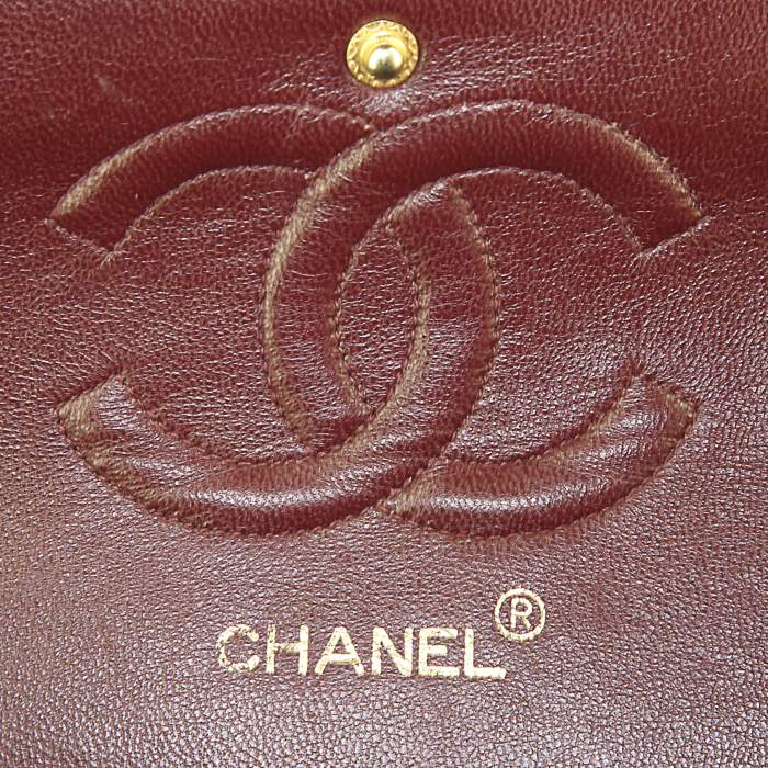 Chanel Timeless handbag in black quilted canvas - Detail D4