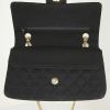 Bolso de mano Chanel Timeless en lona acolchada negra - Detail D5 thumbnail