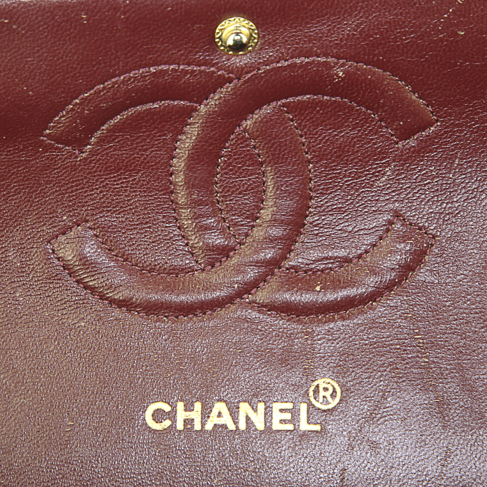 Bolso de mano Chanel Timeless en tejido jersey gris - Detail D4