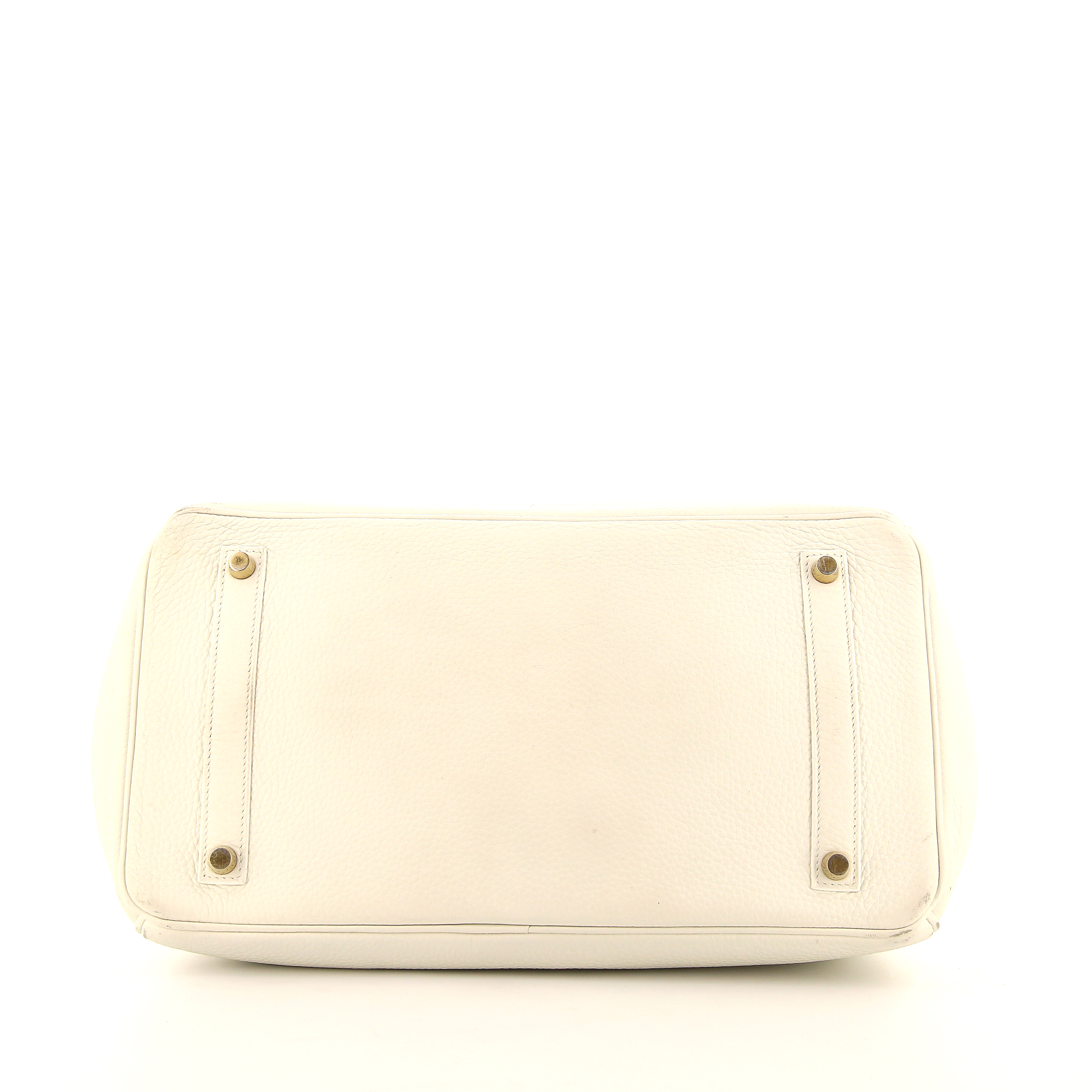 Borsa Hermes Birkin 35 cm in pelle togo bianca - Detail D5