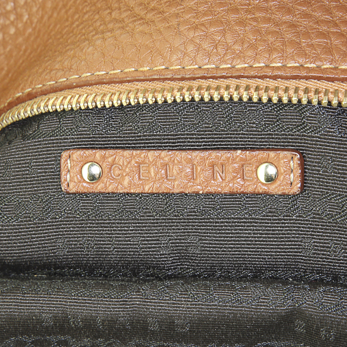Celine Bittersweet handbag in brown grained leather - Detail D3