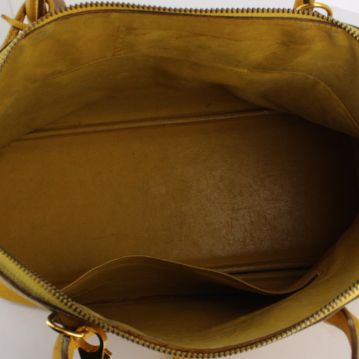 Borsa Hermes Bolide in pelle Epsom gialla - Detail D3