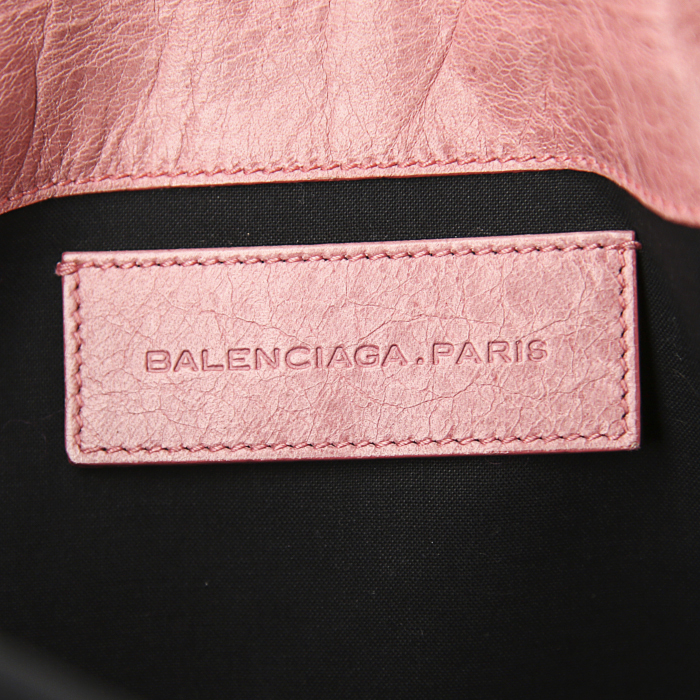Balenciaga Enveloppe pouch in pink leather - Detail D4