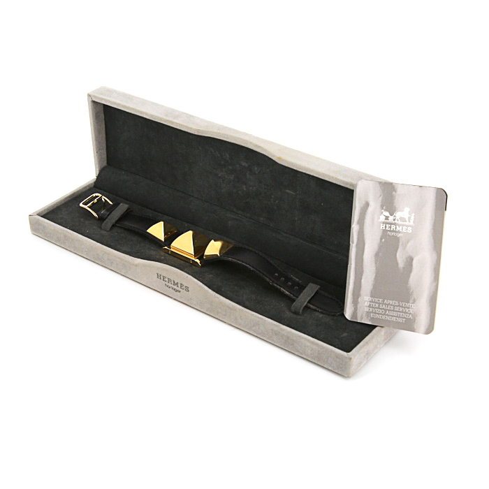 Hermes Médor watch in gold plated Circa  2000 - Detail D2