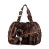 Dior Gaucho handbag in brown leather - 360 thumbnail