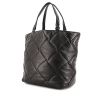 Bottega Veneta shopping bag in black grained leather - 00pp thumbnail