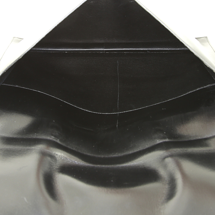 Porta-documentos Hermès Sac à dépêches en cuero box negro - Detail D2