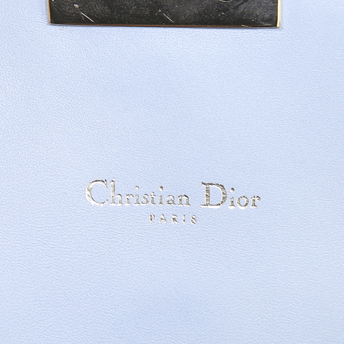 Dior Miss Dior shoulder bag in light blue leather cannage - Detail D3