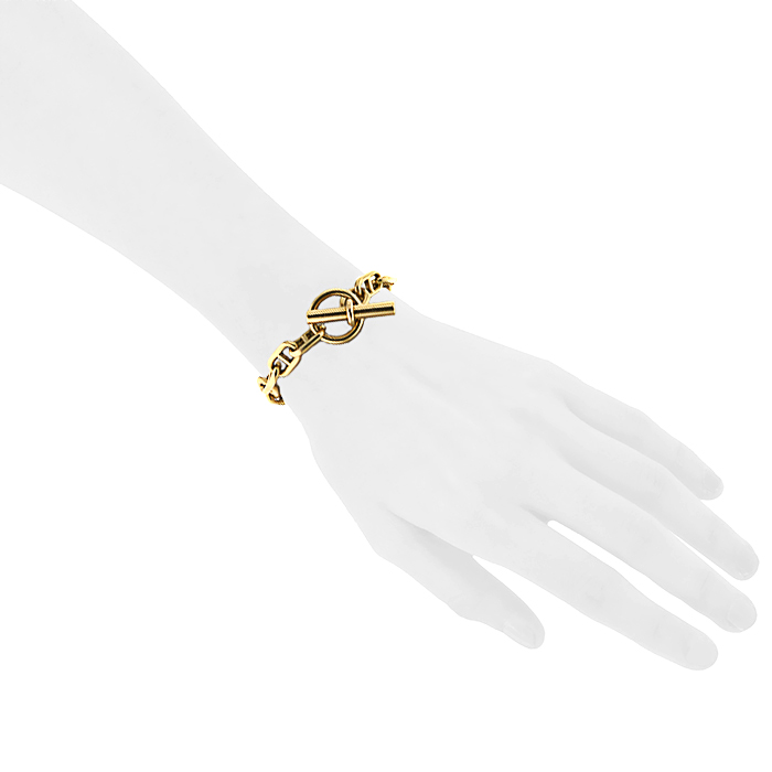 Bracelet Cheville/femme Métal Doré – Chaîne Maritime Ancre, Double Chaînes Or Jaune, Réglable, Style Marin