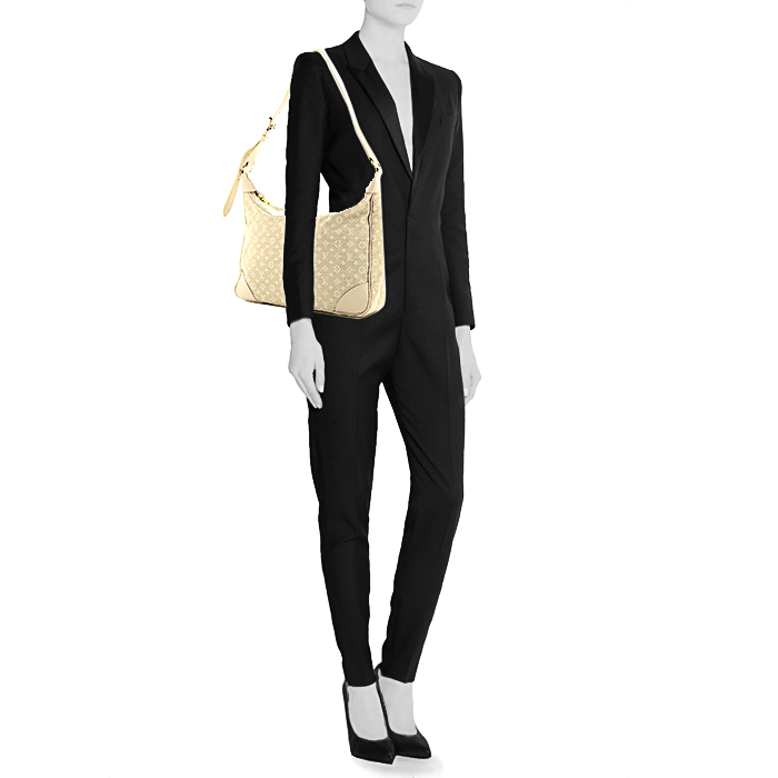 Louis Vuitton Boulogne handbag in off-white monogram canvas Idylle and cream color leather - Detail D1