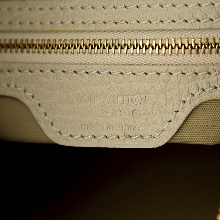 Louis Vuitton Boulogne handbag in off-white monogram canvas Idylle and cream color leather - Detail D3