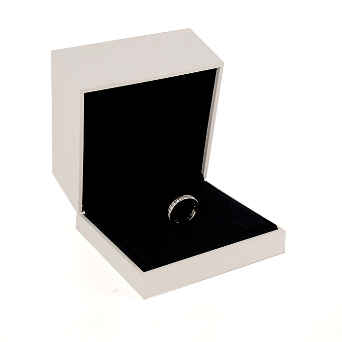 De Beers wedding ring in platinium and diamonds - Detail D2