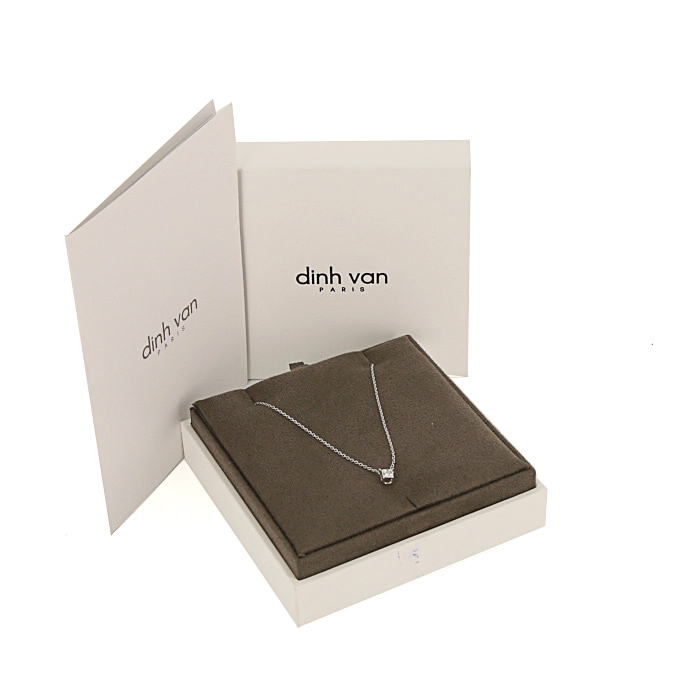 Dinh Van Cube small model necklace in white gold and diamond - Detail D2