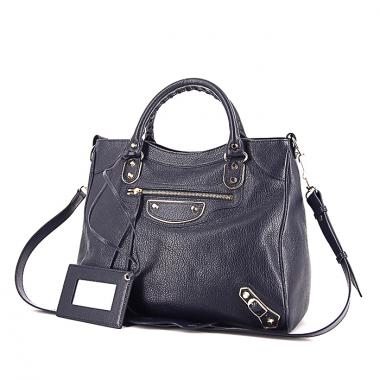 Borsa a tracolla Balenciaga Velo in pelle blu marino