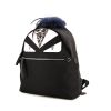 Fendi Bag Bugs backpack in black, pink and white canvas and leather and blue furr - 00pp thumbnail