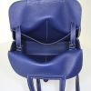 Hermès Halzan small model shoulder bag in blue Swift leather - Detail D2 thumbnail