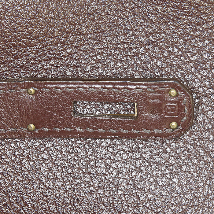 Borsa Hermes Kelly 35 cm in pelle togo marrone - Detail D5