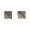 Square A Bathing APE 1980's pair of cufflinks in silver and pink gold - 360 thumbnail