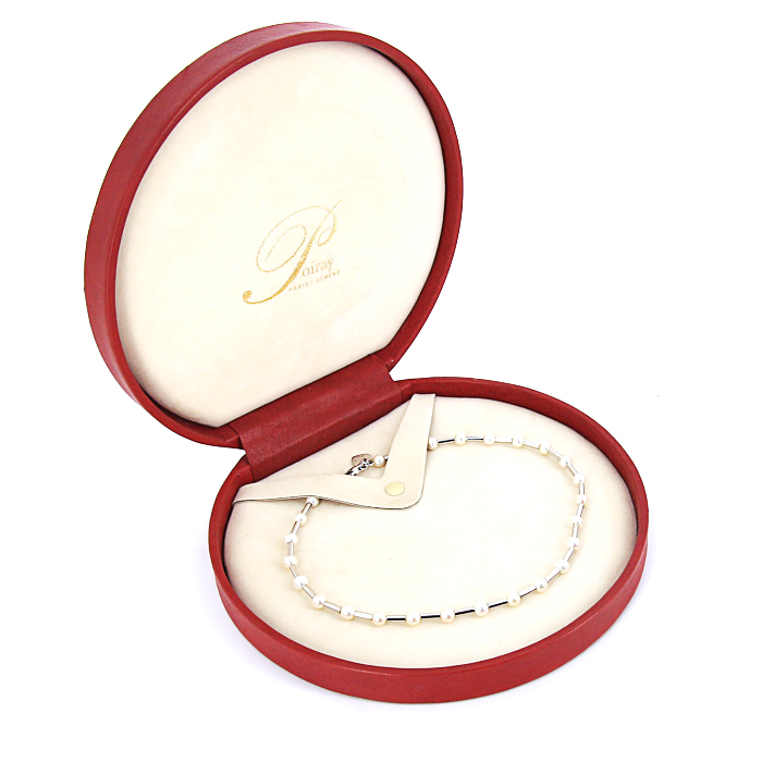 Collana Poiray Fuseau in oro bianco e perle coltivate - Detail D2