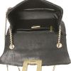 Chanel Vintage handbag in silver leather and black foal - Detail D2 thumbnail