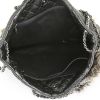 Shopping bag Chanel in pelle trapuntata nera e pelliccia sintetica - Detail D3 thumbnail