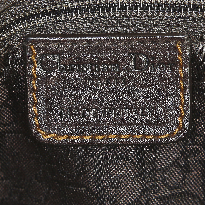 Bolso de mano Dior Gaucho modelo pequeño en cuero marrón - Detail D3