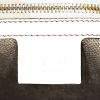 Gucci Positano handbag in beige and brown logo canvas and white leather - Detail D3 thumbnail