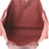 Hermès handbag in red and brown bicolor canvas - Detail D2 thumbnail