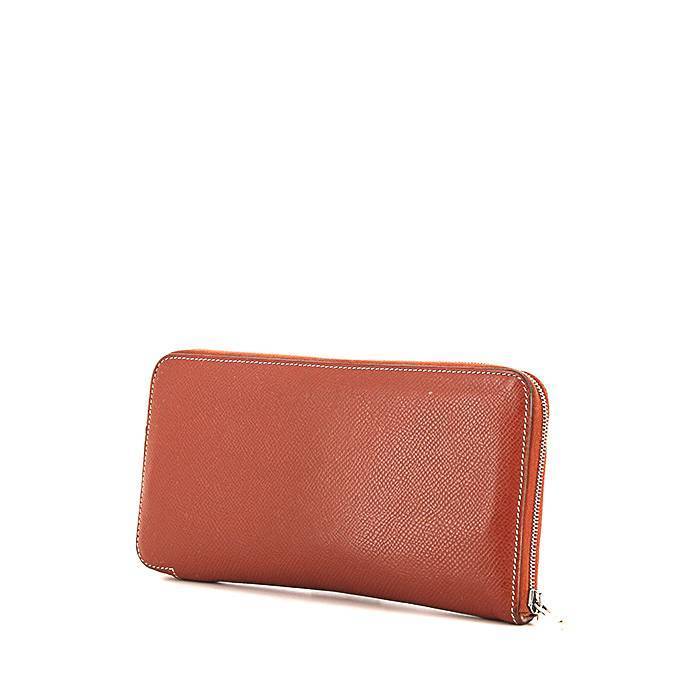 Hermes Rouge Piment Epsom Leather Silk'in Long Wallet