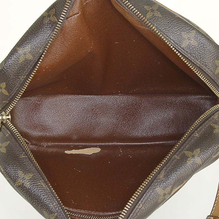 Louis Vuitton Trocadéro shoulder bag in brown monogram canvas and natural leather - Detail D2