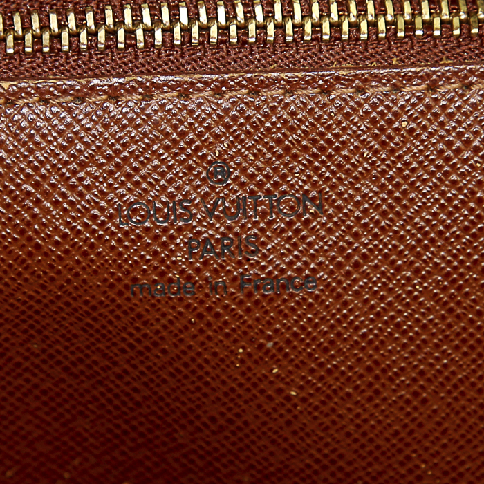 Louis Vuitton Trocadéro shoulder bag in brown monogram canvas and natural leather - Detail D3