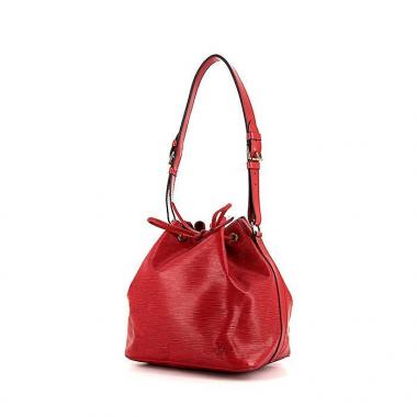Louis Vuitton petit Noé shopping bag in red epi leather